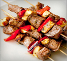Rosso Piceno Grilled Steak Vegetable Skewers
